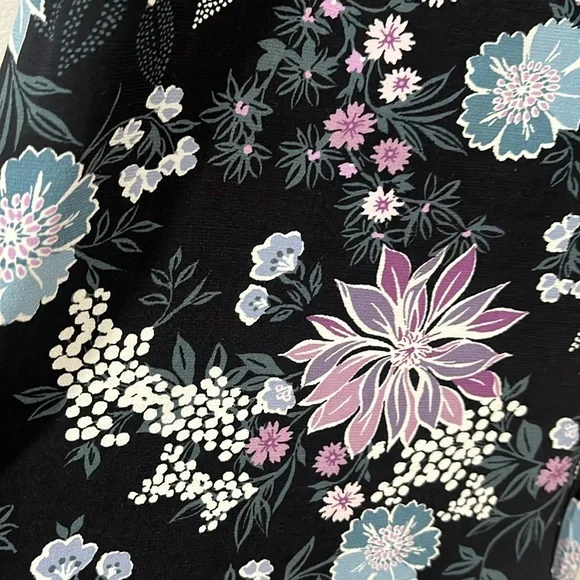 LOFT Floral Wide Leg Ankle Pull- On Pants, Size M, NWOT - Picture 7 of 15